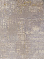 Modern Abstract Handmade Rug | 6.4×10.9 ft  | Minimalist Grey & Gold Luxury Carpet - Image 4